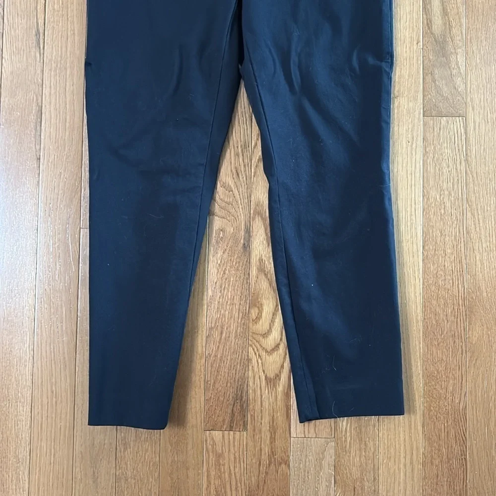 Everlane Black High Rise Slim Ankle Pants Side Zip Career Size 6